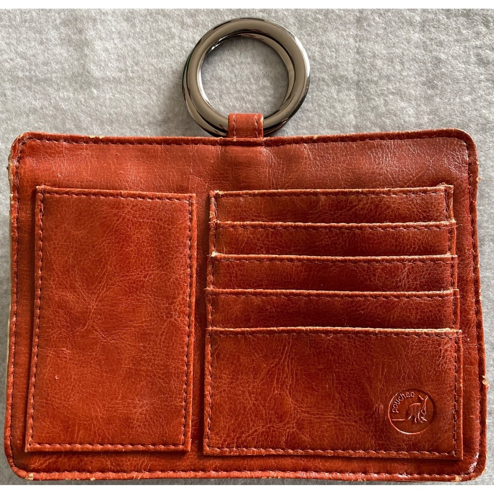 Pouchee Purse Organizer Wallet Vegan Leather 7"x 5"Pockets Divided Section‎